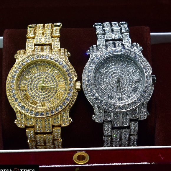 14K Gold & White Gold PT Iced Out Luxury Watches